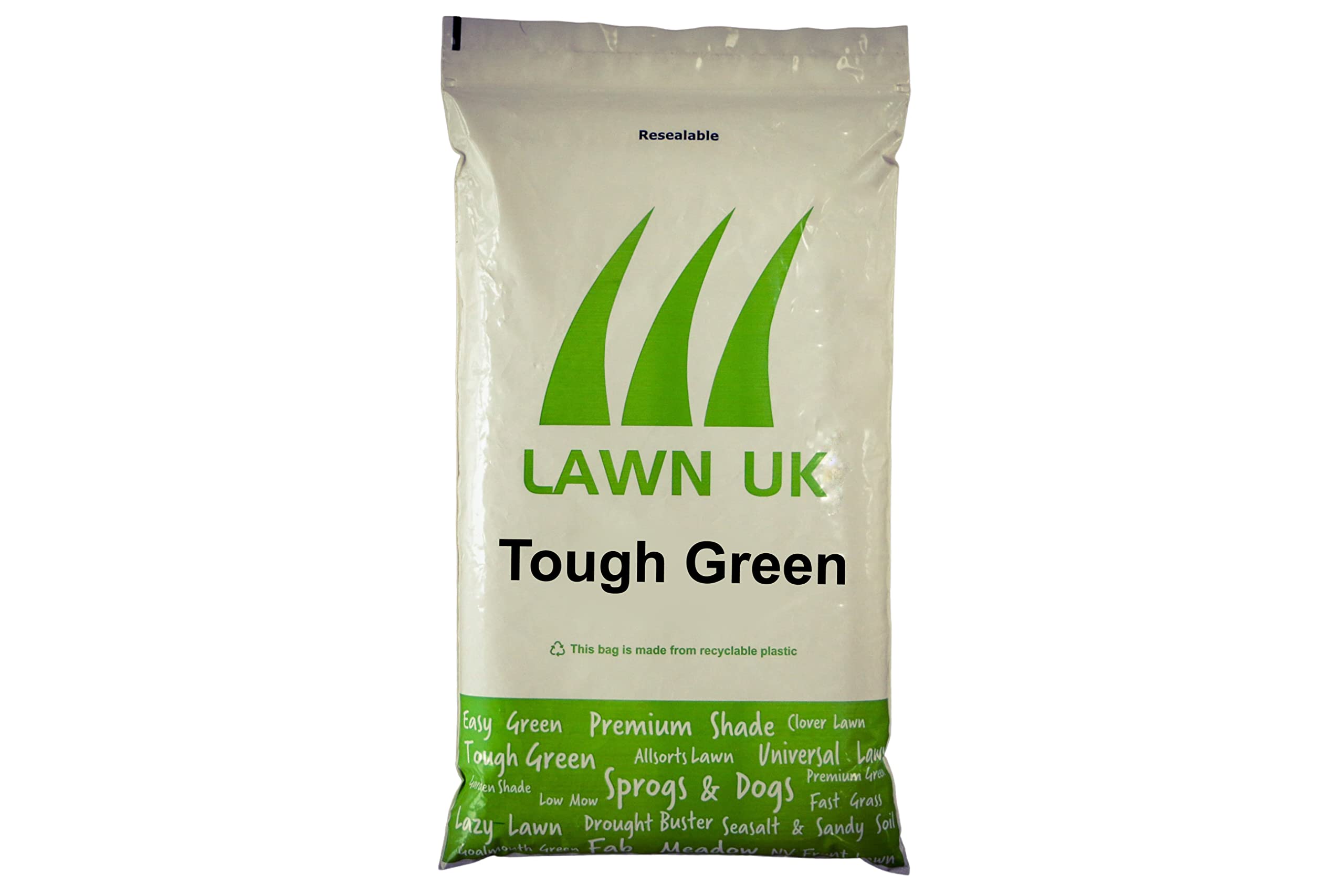 Tough Green Super Durable Grass Seed by Lawn UK - Superior Tough Lawn Seed for lawns, Extra Durable and Easy to Grow! Perfect for Everyday use (1kg)