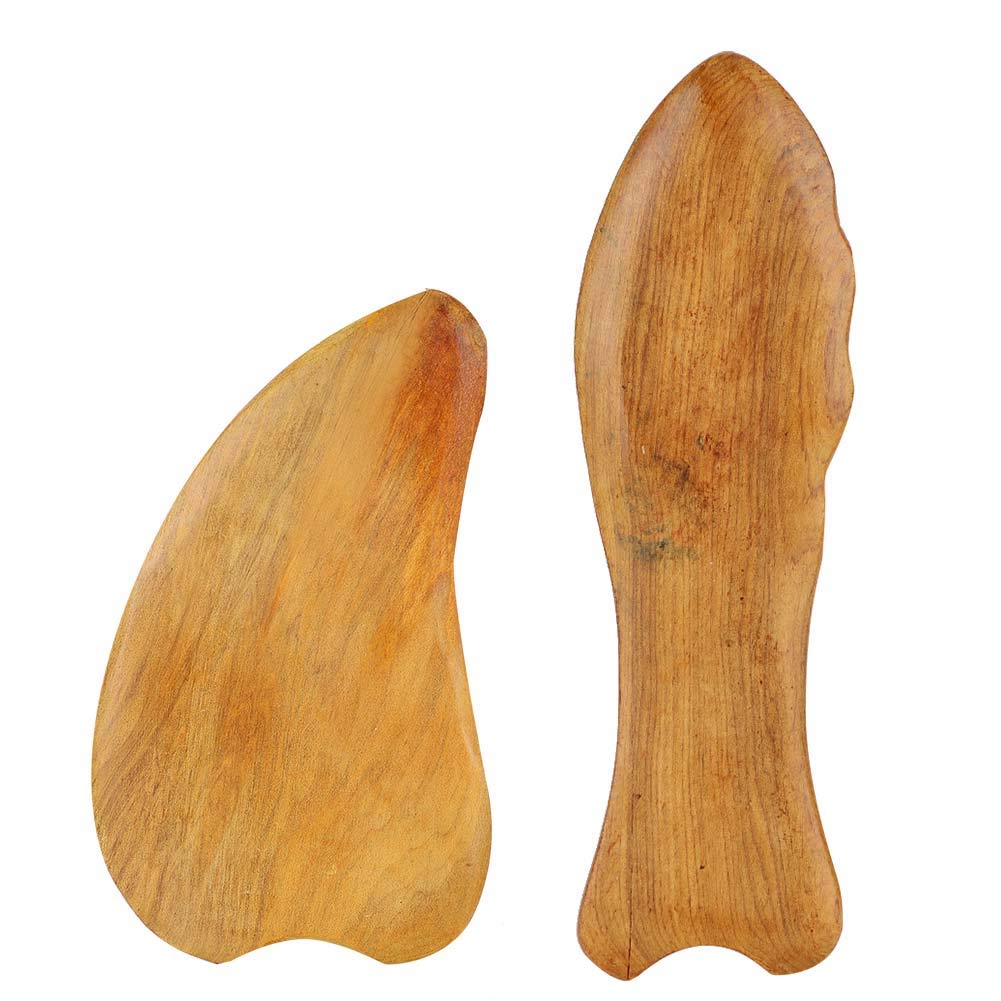 wooden massage tools Gua Sha Tools, Wooden Sc Board Sc Massage Sc, Gua Sha Sc Tool With Storage Bag, for Body Pain Relief (1#)