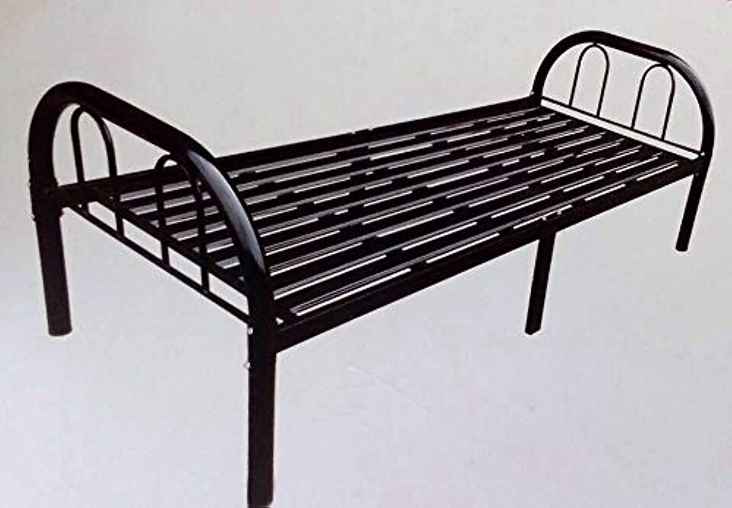 Single Steel bed with Extra support/Six Legs