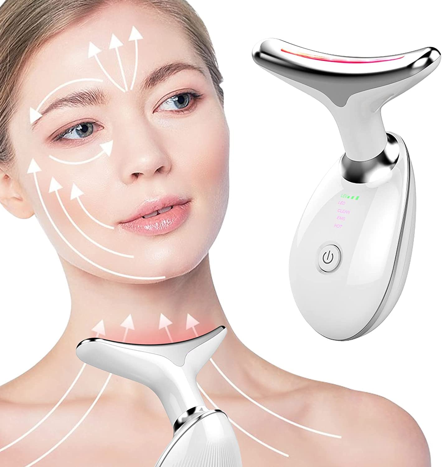 Firming Wrinkle Removal Tool for Face and Neck, Face Skin Tool for Face & Neck Beauty Tool, Double Chin Reducer Vibration Massager Wrinkles Removal, Lifts and Tightens Sagging Skin (A)