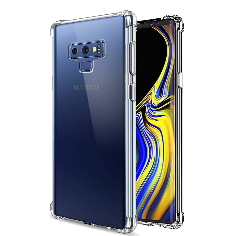 Zubitech Case for Samsung Galaxy Note 9 Transparent Cover Anti Scratch Case Shock Absorbent TPU Protective Clear Back Cover with Corner Bumper Protection for Samsung Galaxy Note 9 Clear