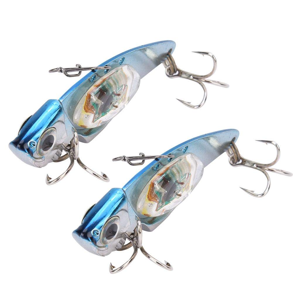 Pack of 2 LED Fishing Lures, Underwater Night Light lamp, Fish, Attractor, Fish Bait, Fishing Tackle