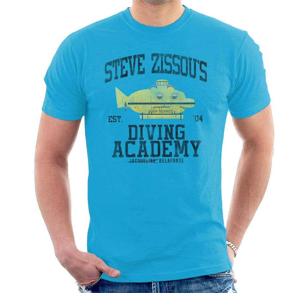 SHGNKSG Life Aquatic Steve Zissous Submarine Driving Academy Men's T-Shirt