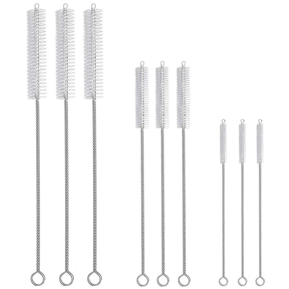 9-Piece Straw Cleaner Brush Kit for Stanley - (3-Size) Extra Long Pipe Cleaners, Straw Cleaning Brush for Tumbler, Sippy Cup, Bottle and Tube