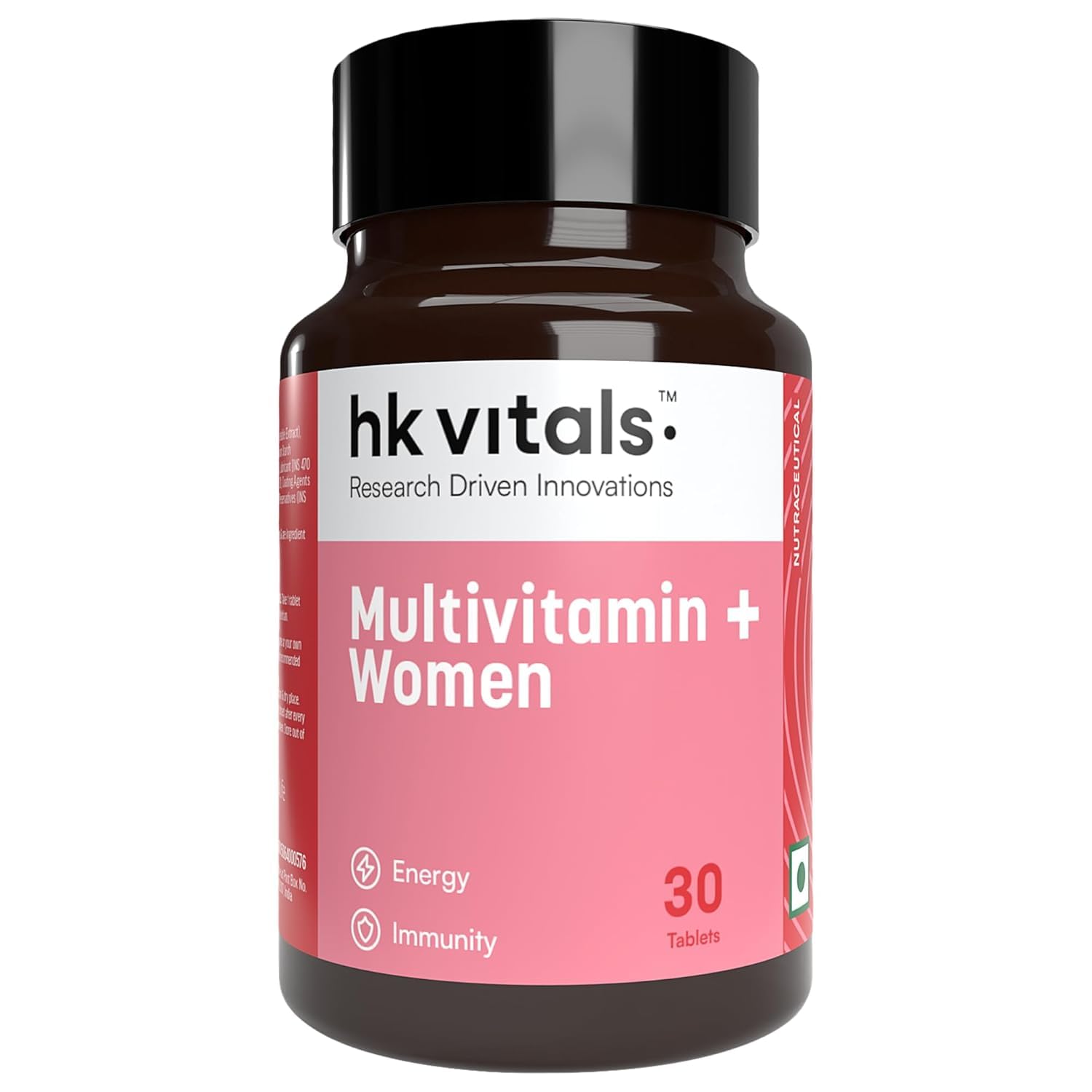 Heal;thKart HK Vitals Multivitamin Plus Women, Advanced Daily Multivitamin for Active Women | for Energy, Joints, Skin & Hair; with Iron, Vitamin C, Veg Collagen, Hyaluronic Acid & Biotin, 30 Tablets