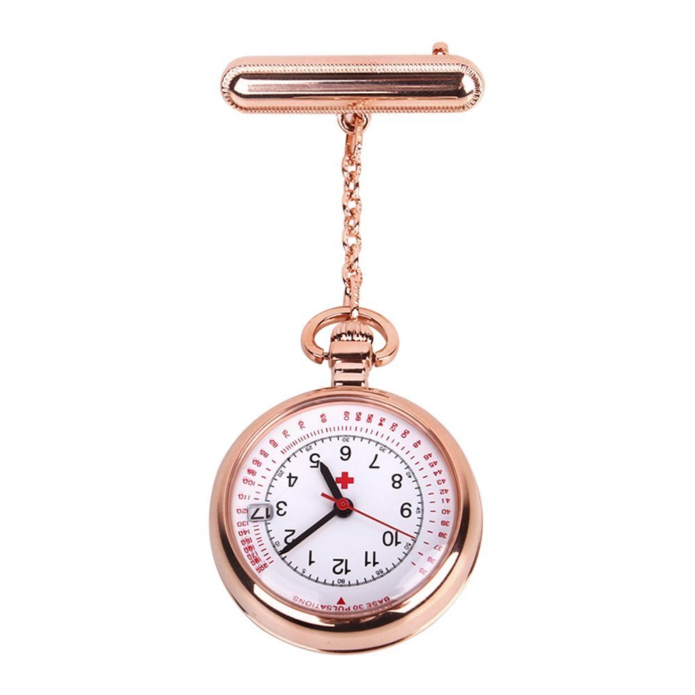 Nurse Watch Fob Pocket Watch Top Brand Quartz Brooch Medical Watch Pendants Rose Gold Silver