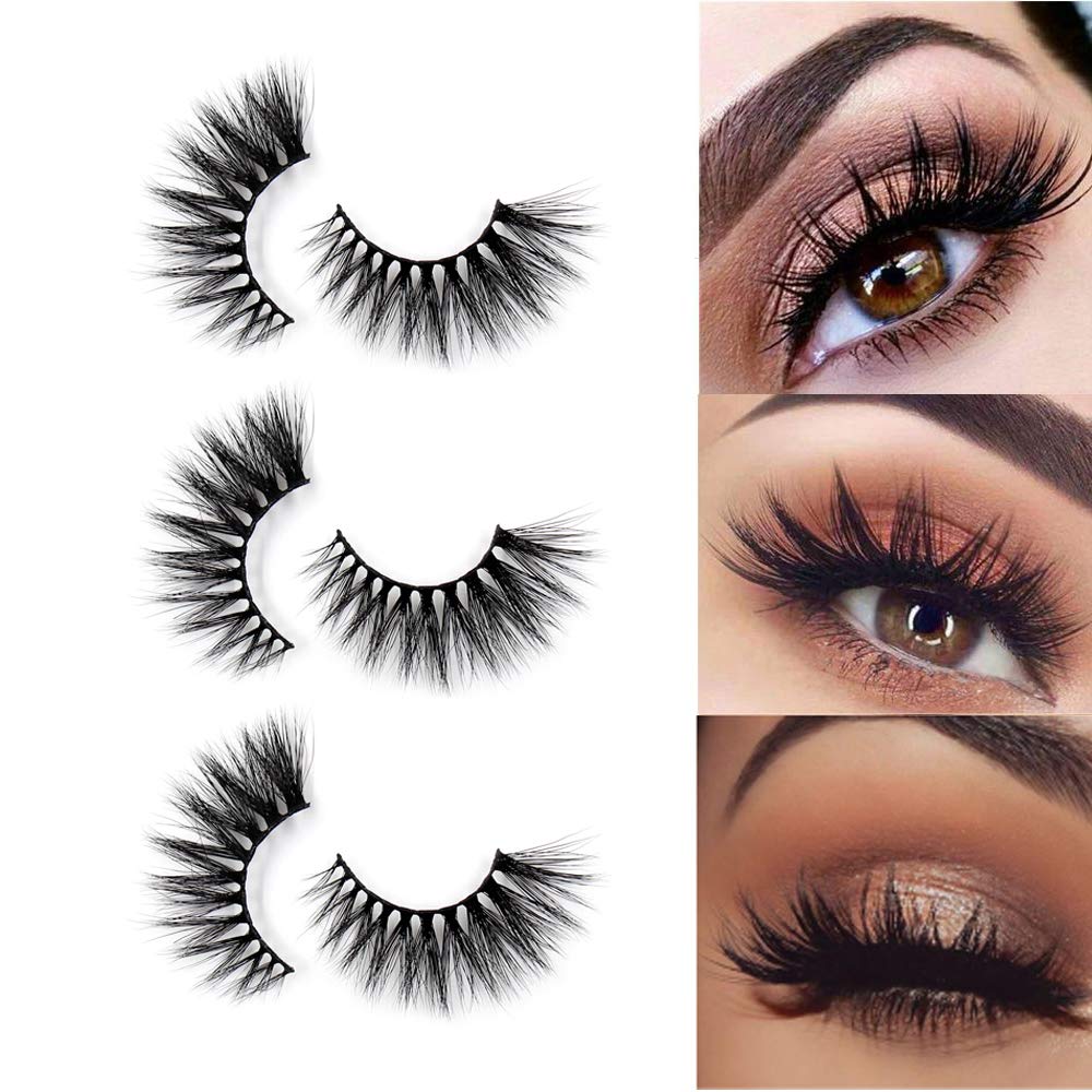 WULUN Premium 5D Faux Mink Lashes Silky Long Fake Eyelashes Dramatic Look for Party Makeup 4 Pairs