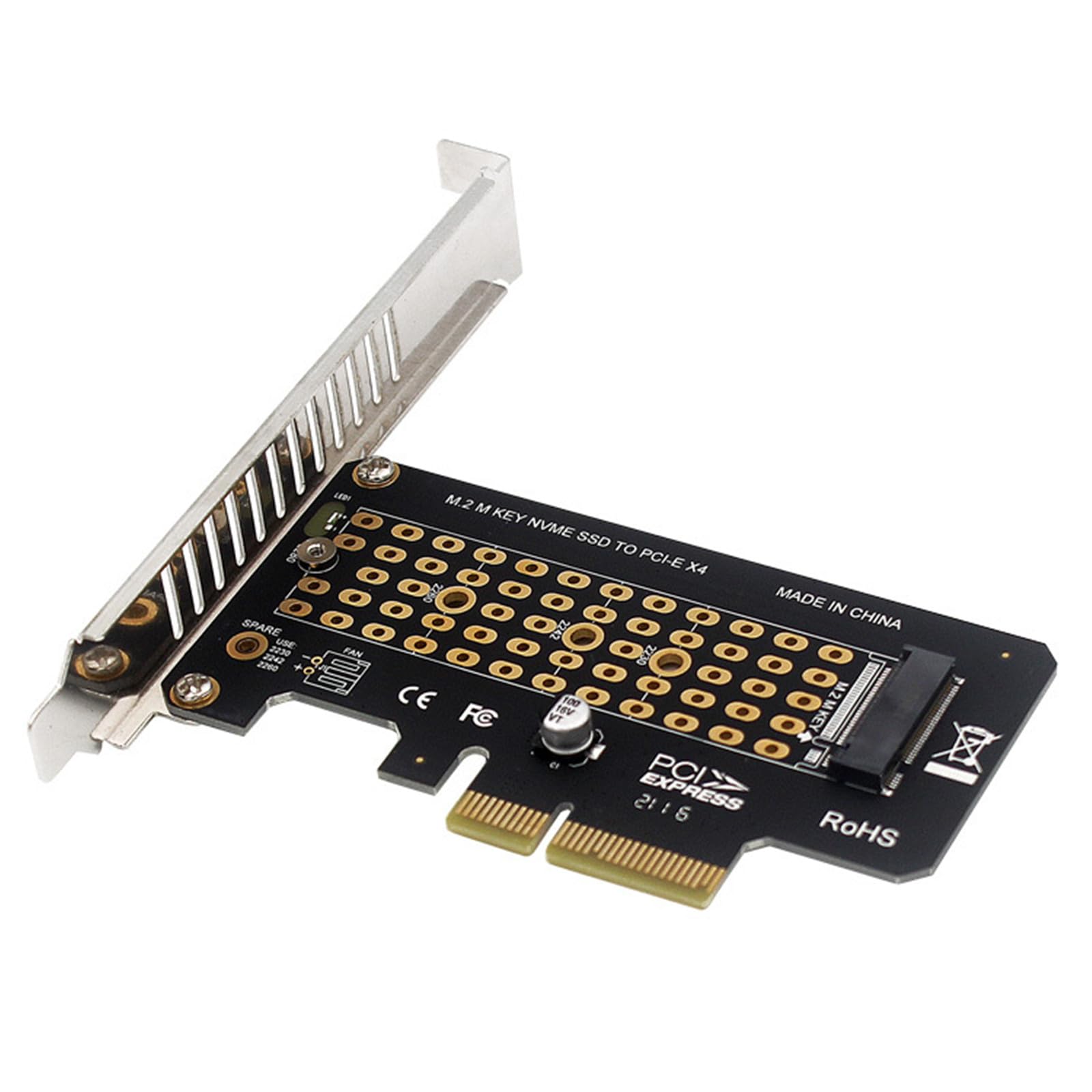 suckooPCIE X4 to NVME M-Key M.2 PCIE 4.0 3.0 SSD Hard Drive High Speed Expansion Card Adapter Upgrade Converter