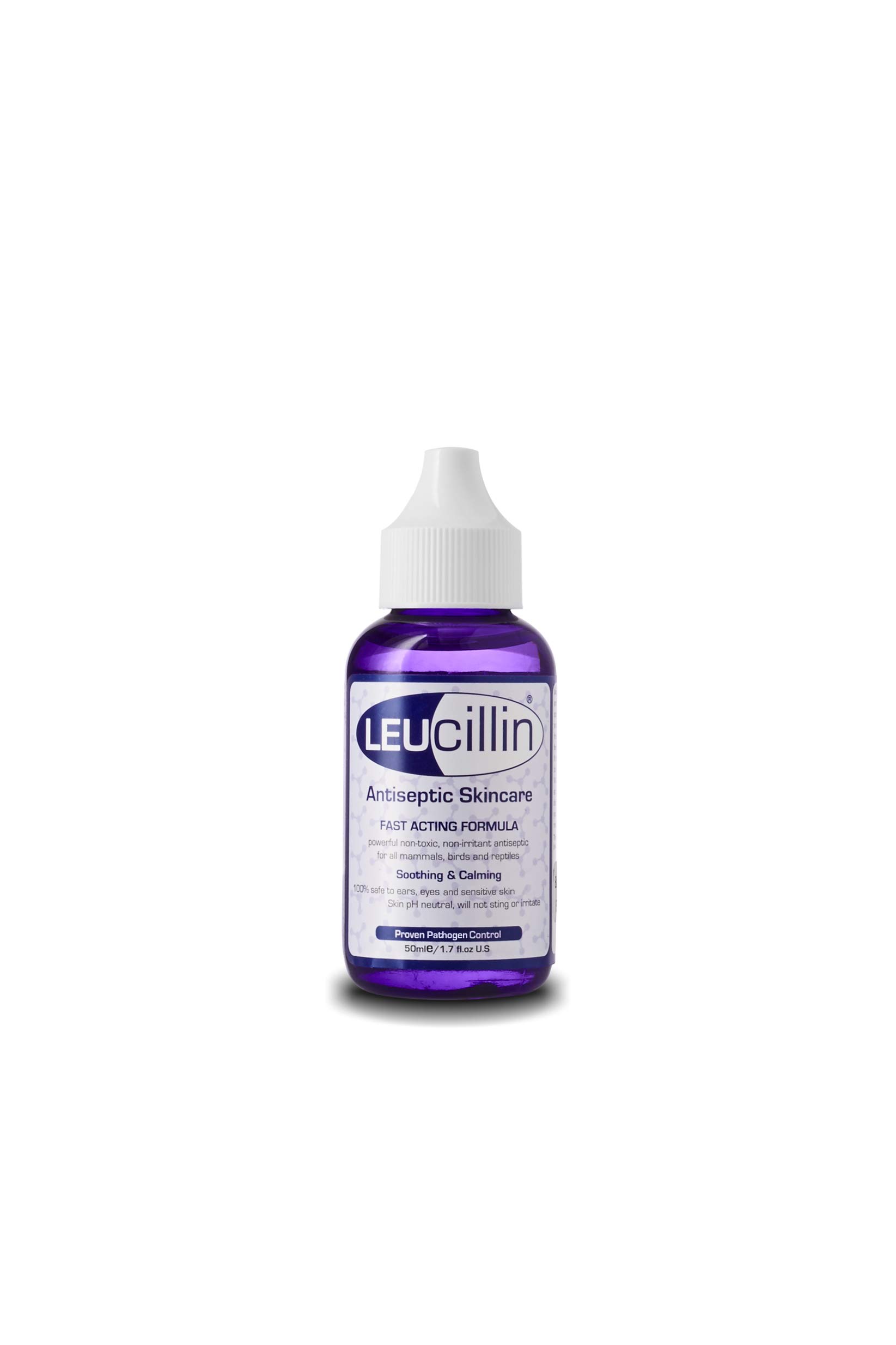 LeucillinNatural Antiseptic Spray - Antibacterial Antifungal Antiviral for Dogs Cats All Animals Itchy Skin Minor Wound Care and Skin Health | 50ml