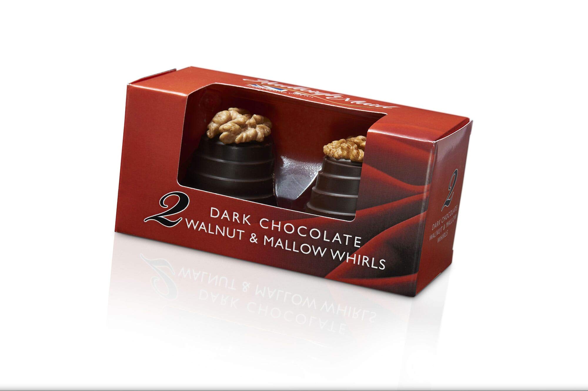 Hadleigh Maid Dark Chocolate Walnut and Vanilla Mallow Whirls, 75 g