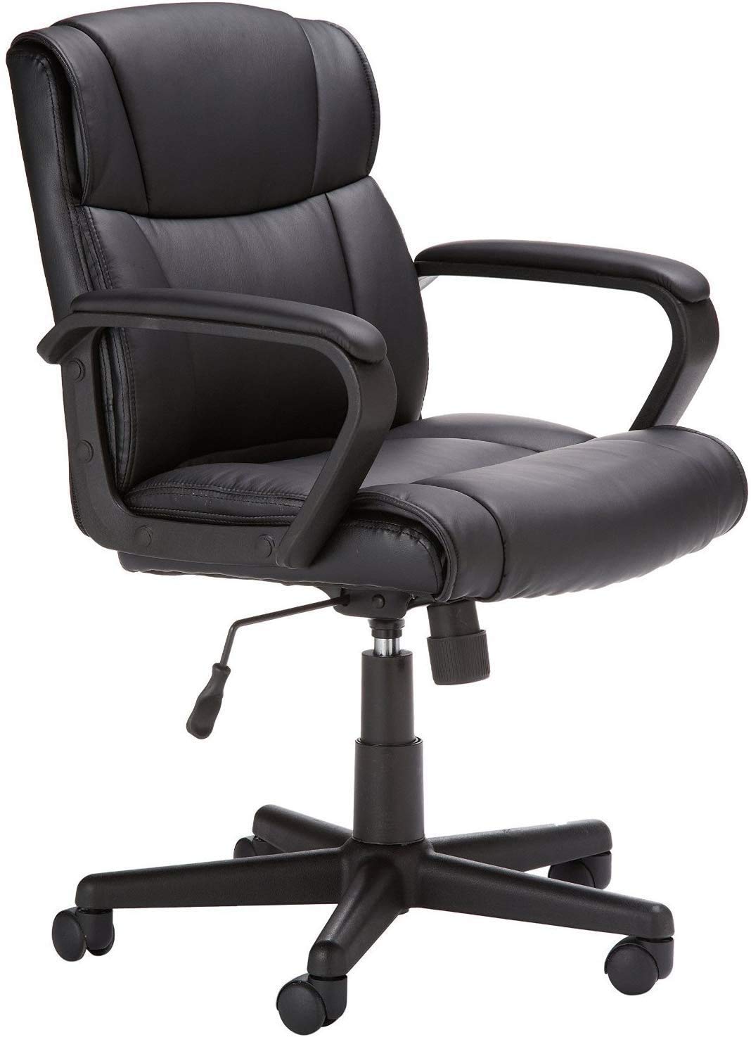 Mahmayi Hl-002566 Mahmayi Padded Mid-Back Office Desk Chair, Black