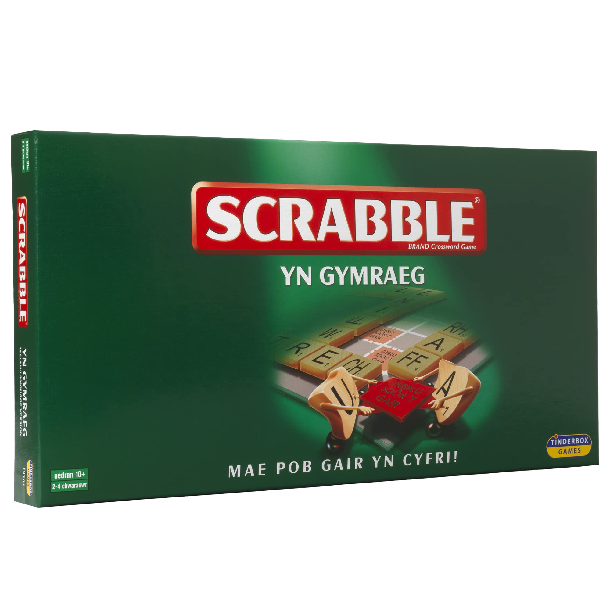 Ideal | Scrabble Classic: a reproduction of the original 1950's design with wooden tiles - Welsh Edition | Classic Games | For 2-4 Players | Ages 10+