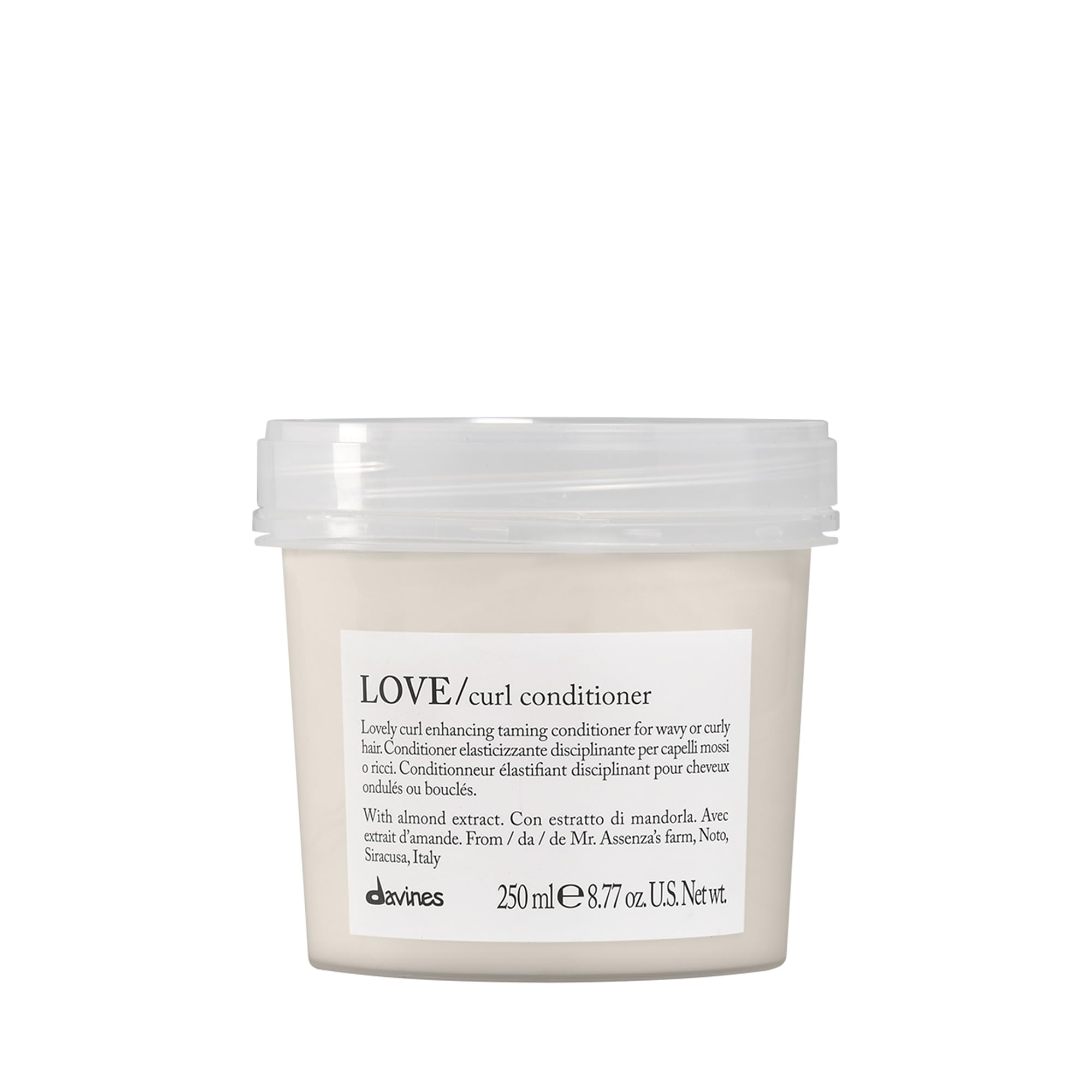 Davines LOVE Curl Conditioner, Enhance and Control Curly and Wavy Hair, Weightless Volume and Softness