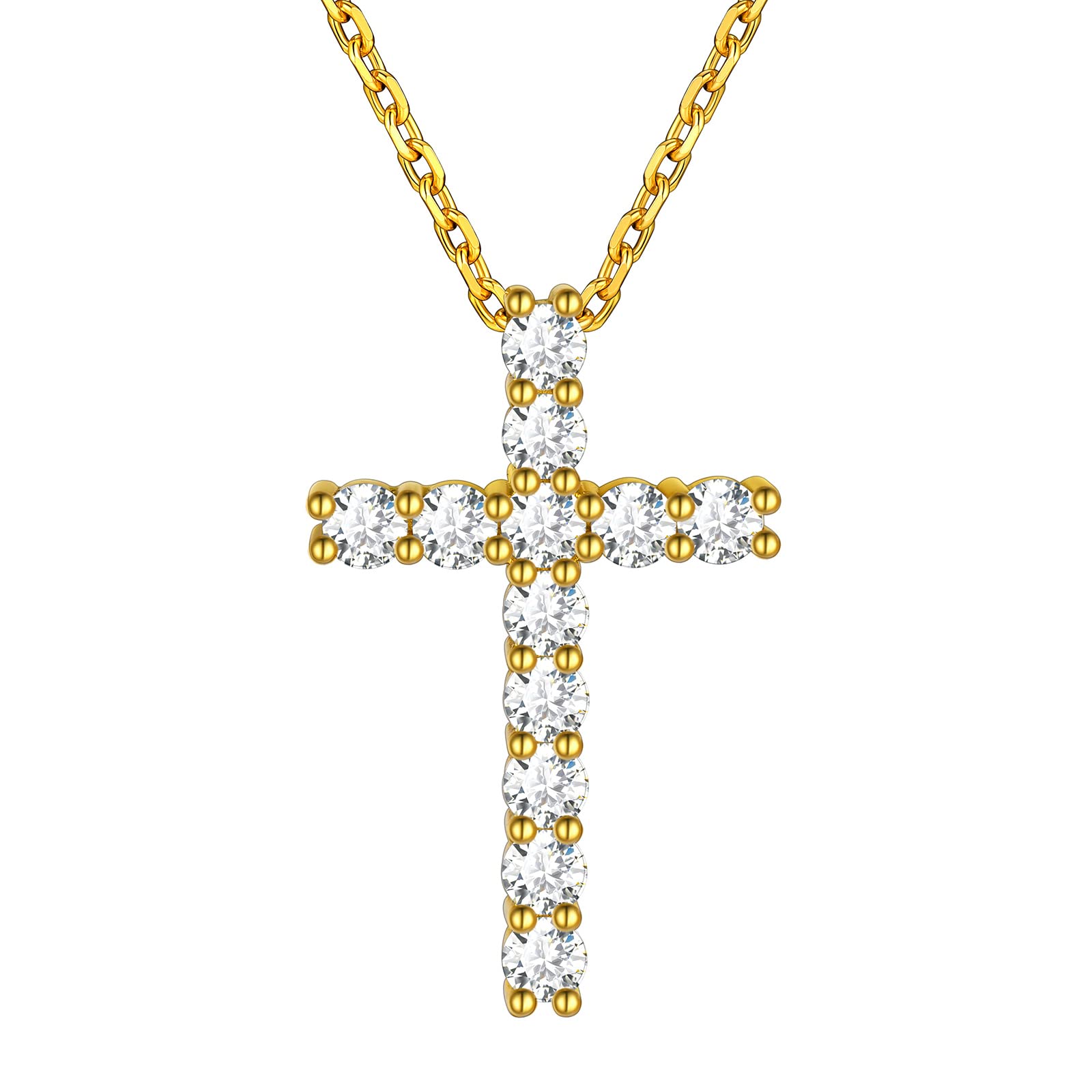 SupcareCustomized S925 Silver Cross Necklace for Women & Men,Faith/Celtic/Ankh/Classic Cross Gold/Silver (with Gift Package)