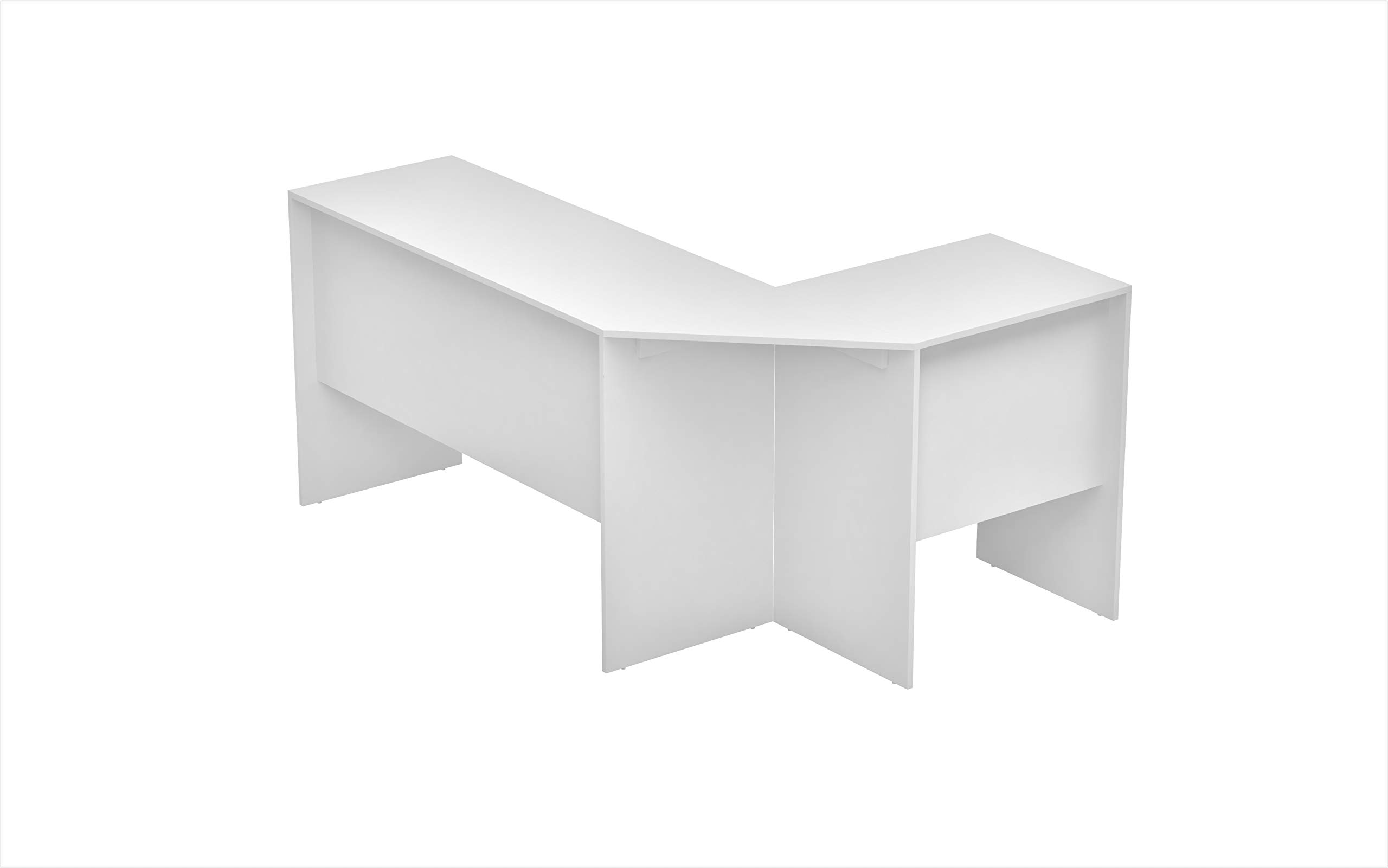 Brv Móveis Mdp Table, Office Table, Computer Desk, Bho 08-06, White, H45 X D11 X W124 cm, Easy Assembly