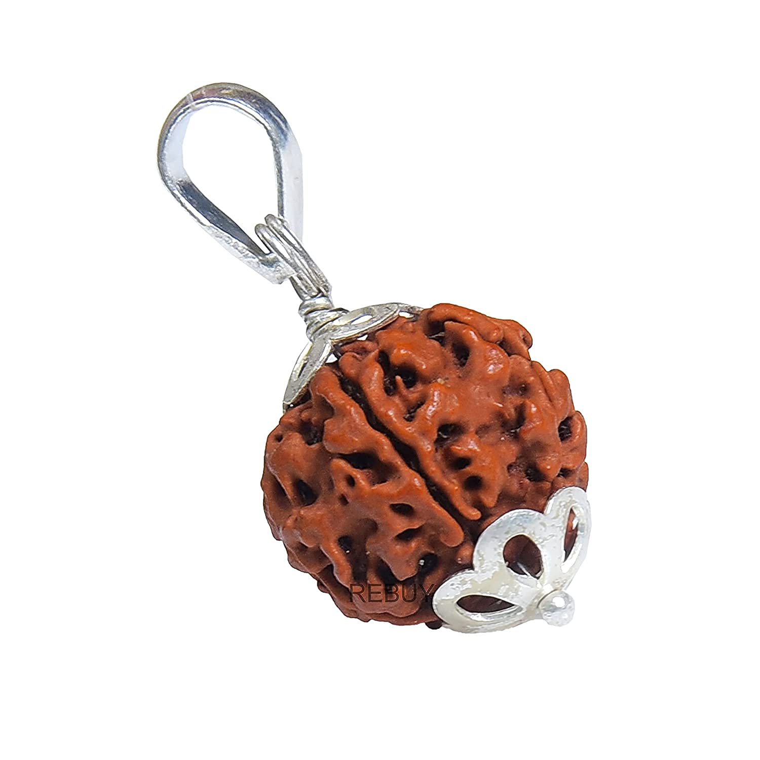 REBUY 5 Mukhi Rudraksha Pendant Lab Certified Nepali Five Mukhi Original Certified Rudraksha Pendant for Men & Women, Origin Nepal,