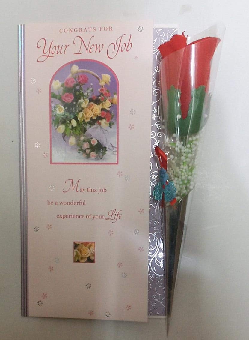 Onlinesalescantt Congrats for Your New Job Greeting Cards Mayou find All Your Dreams Coming True with Every Project That You undertake in Your New Job (All The Best) with Red Rose 4003