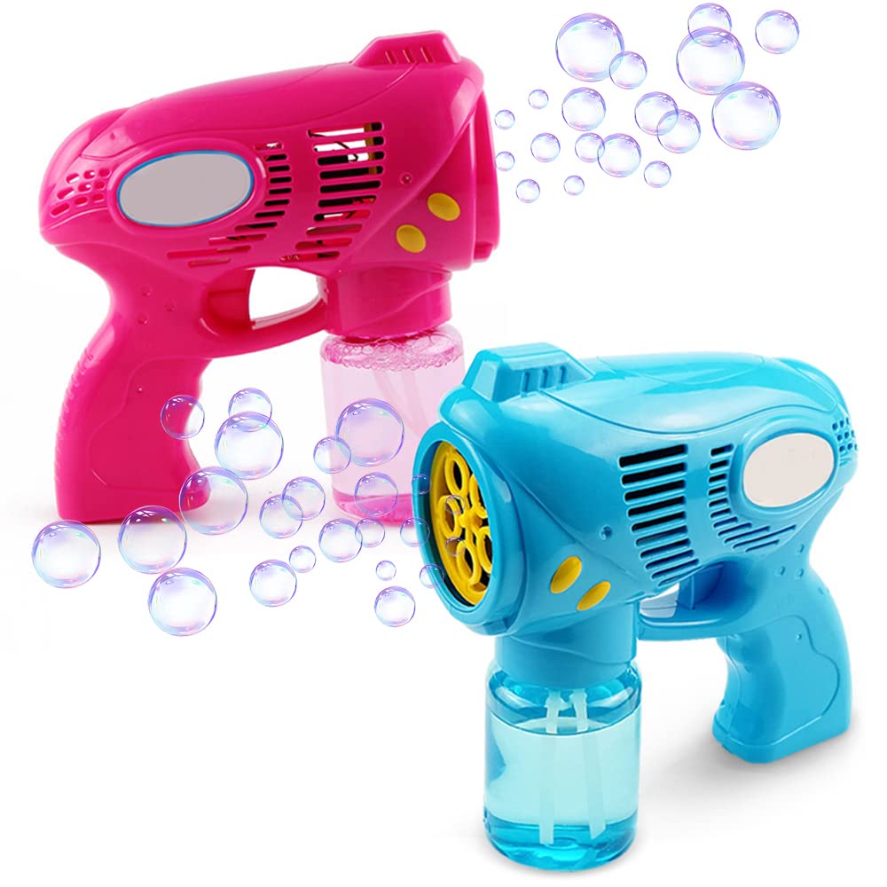 Masroo 2 PCS Bubble Gun, Bubble Machine for Toddlers with 360-Degree Leak-Proof Design, Ergonomic Grip, Automatic Bubble Guns for Kids, Party Favors, Birthday Gift,