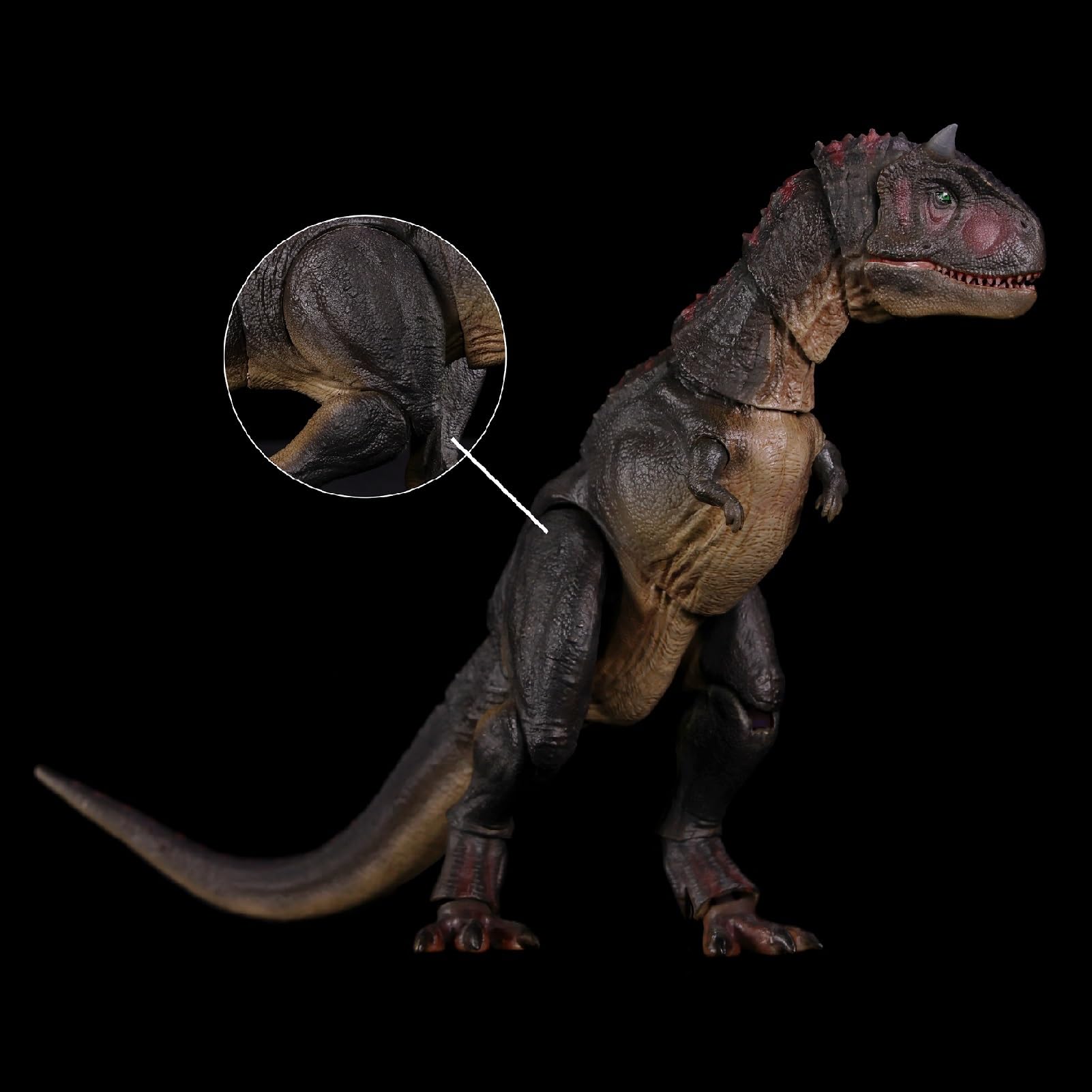 XINPANYIAN Nanmu Carnotaurus 3.0 Ranger Figure Dinosaur Prehistoric Animal Model, Multiple Joints Movable, Movable Tail (Broken Angle & Facial Scratches)