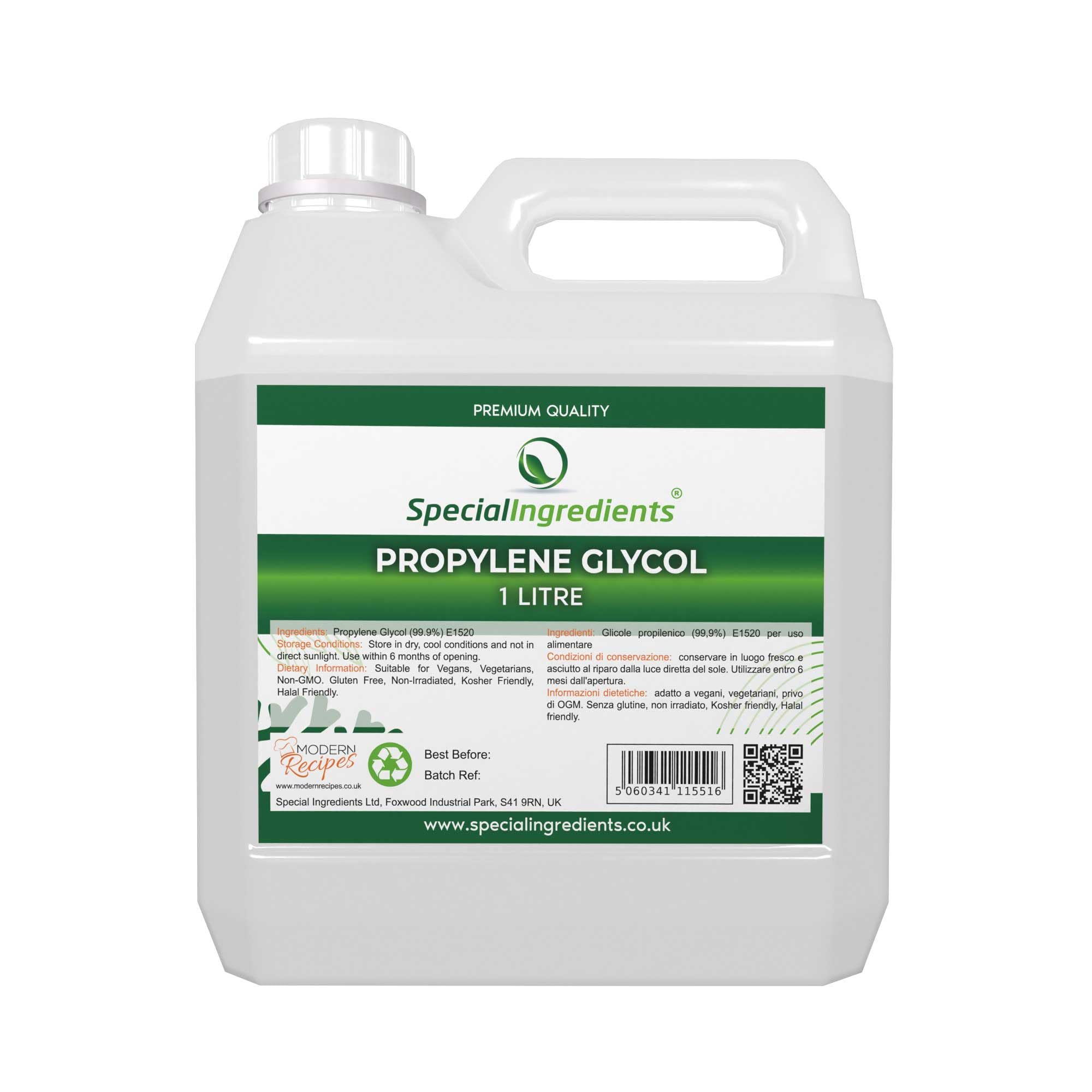 Mono-Propylene Glycol (MPG) 1 Litre Premium Quality USP/EP Pharma Food, Non GMO – Recyclable Container