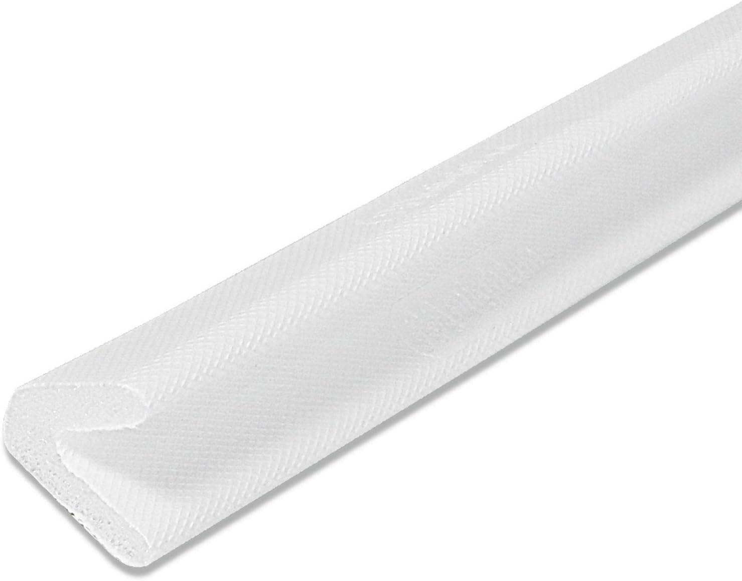 fowong V Seal Weather Stripping White, 1/2 Inch Wide X 19 Feet Long, Self-Adhesive PU Foam Door Frame Seal Door Jamb Weatherstrip Door Insulation Anti Collision