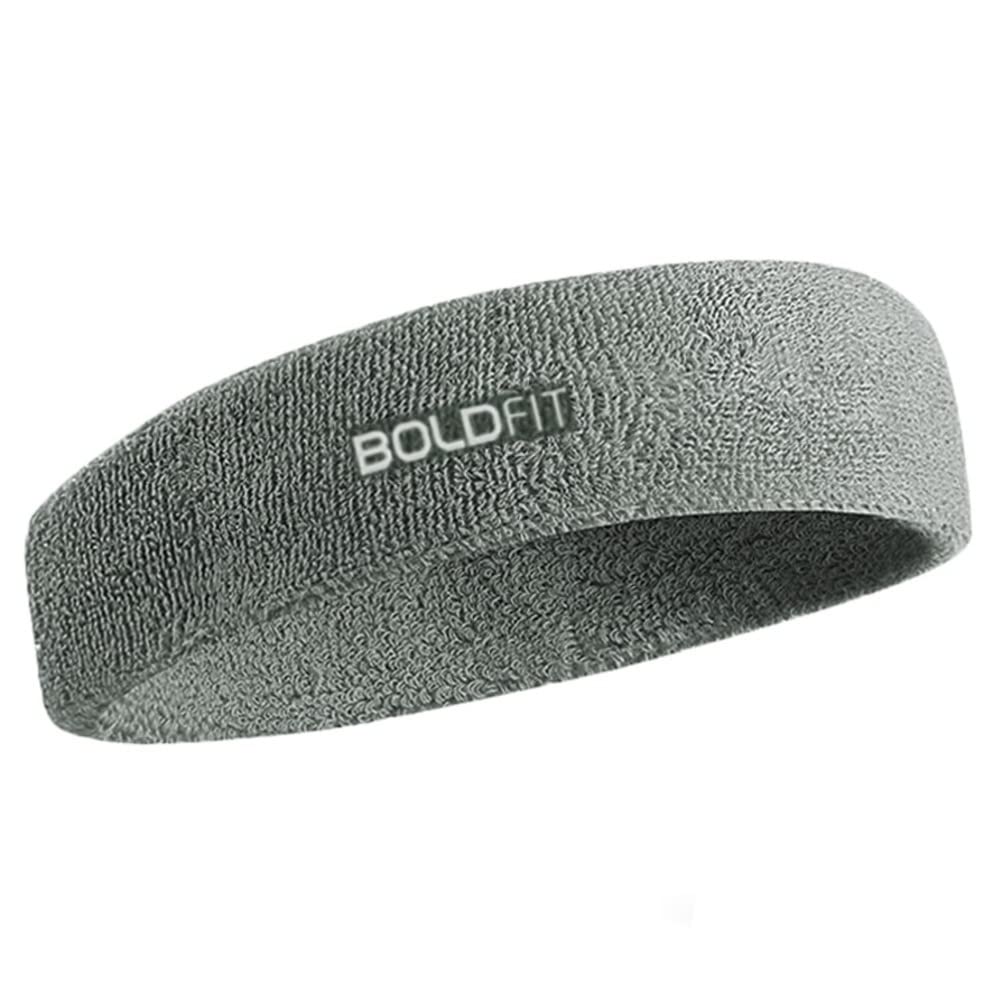 Boldfit Gym Headband for Men and Women - Sports Headband for Workout & Running, Breathable, Non-Slip Sweat Head Bands for Long Hair