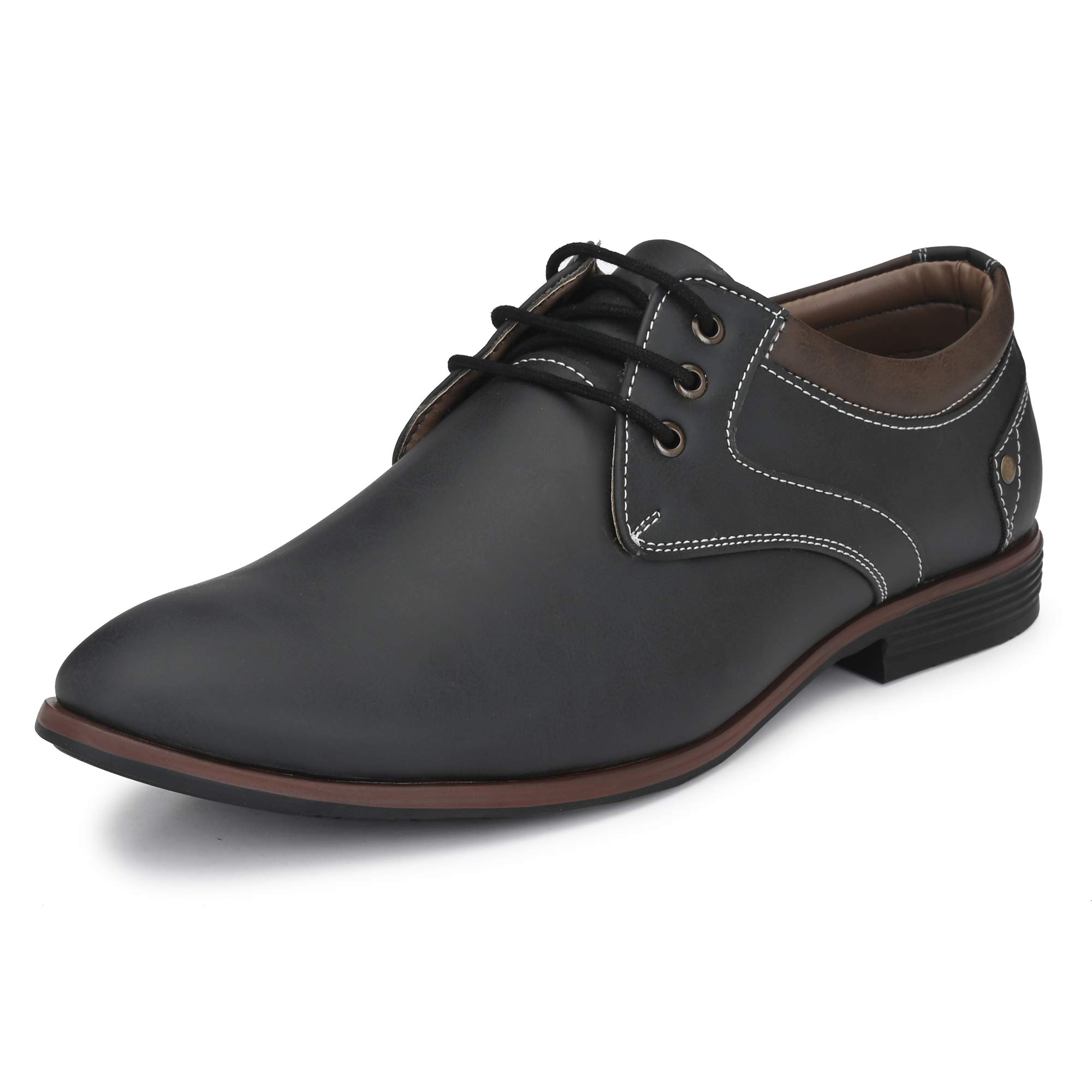 Centrino Mens 7956 Formal Classic Derby Lace-Up Formal Shoes for Office, Party,Wedding | Dress Shoes | Extra Cushioning Insole | Lightweight & Comfortable