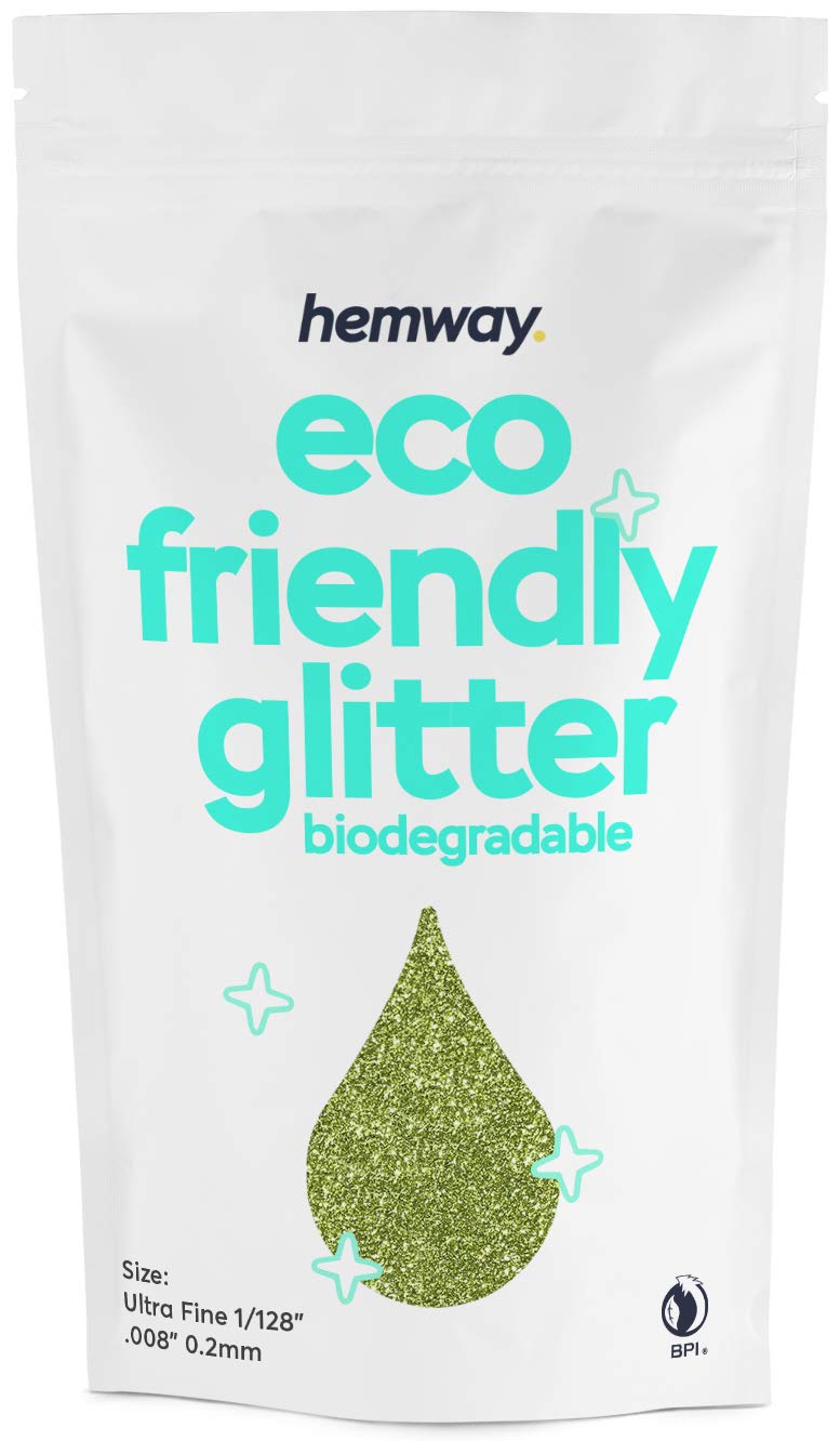 (Lime Green) - Hemway Eco Friendly Biodegradable Glitter 100g / 100ml Bio Cosmetic Safe Sparkle Vegan For Face, Eyeshadow, Body, Hair, Nail And Festival Makeup, Craft - 1/128" 0.008" 0.2mm - Lime G...