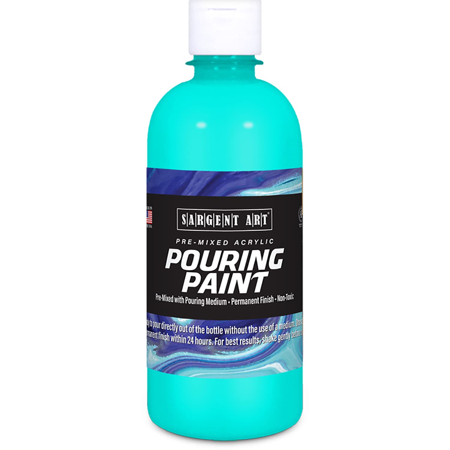 Sargent Art16oz. Pre-Mixed Pouring Acrylic-Turquoise Paint