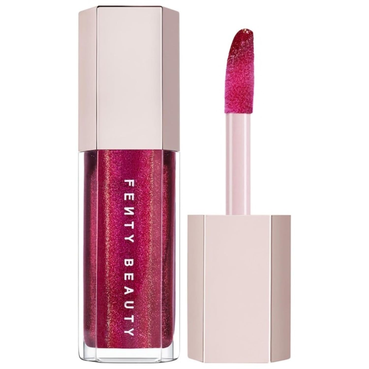 Fenty Beauty by Rihanna Gloss Bomb Universal Lip Luminizer Fuchsia Flex - shimmering holographic deep fuchsia 0.3 oz / 9 ml