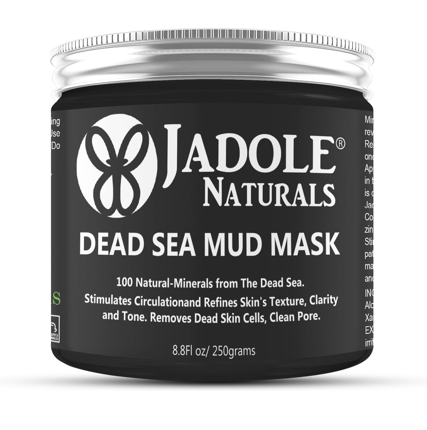 Jadole NaturalsDead Sea Mud Mask For Face-250g | 100% Natural Minerals for Young Look Skin | Detoxifies, Stimulates Circulation & Refines Texture| Cleans Pores, Removes Dead Skin Cells & Reduces Acne