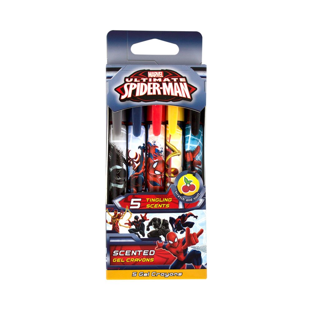 n/a 70.SPMN6005 Marvel Spider-Man Scented Gel Crayons (5-Pack of Scented Gel Core Crayons)