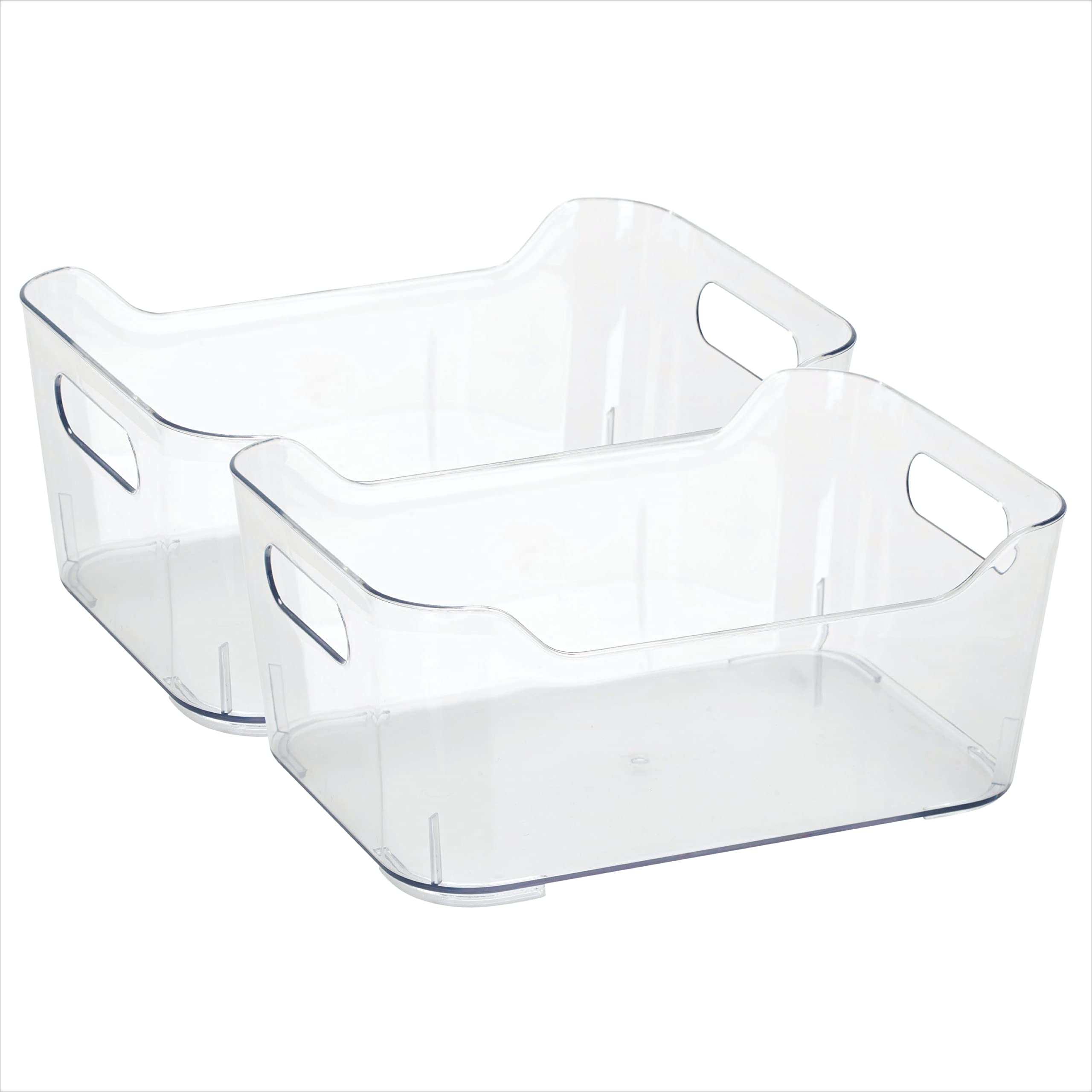 Simplify 2 Pack Medium, Super Clear Storage Tote Bin