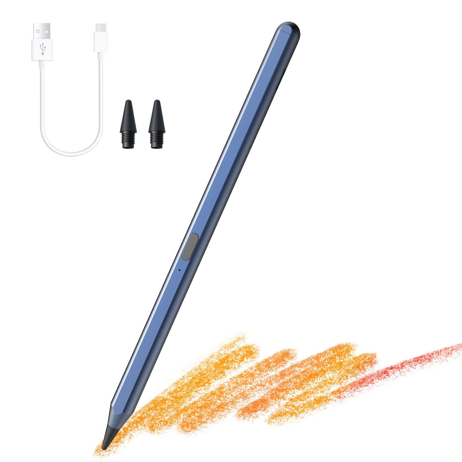 Stylus Pencil for iPad Pro 5th/4th/3rd Generation 12.9/11, Pen for Apple iPad 9th/8th/7th/6th Generation, iPad Air 4th/3rd Generation, iPad Mini 6/5 Generation Compatible with (2018-2021) (Blue)