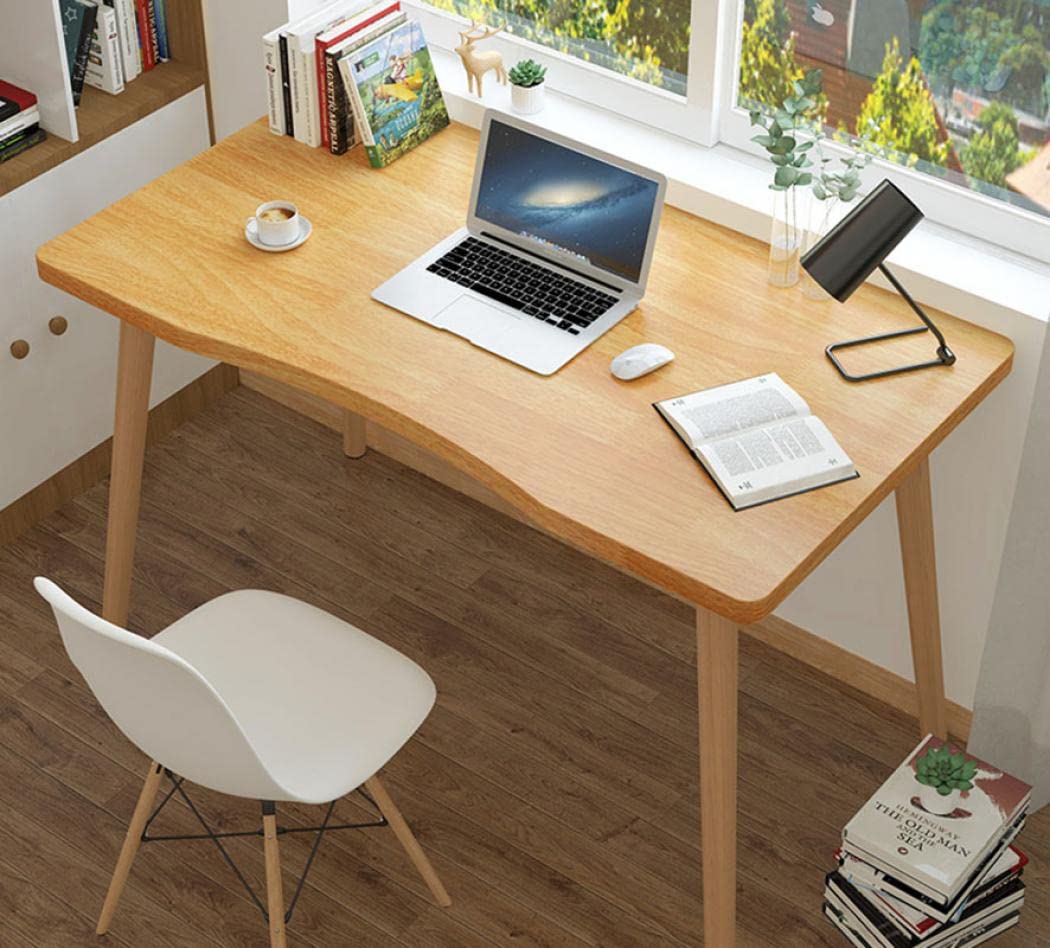 Computer Desk Study Writing Table for Home Office Home Bedroom Simple Study Desk, Modern Simple Style Laptop Table Writing Desk Home Desk, Wood Color (Sandal wood,31.4"*19.6"*28.7")