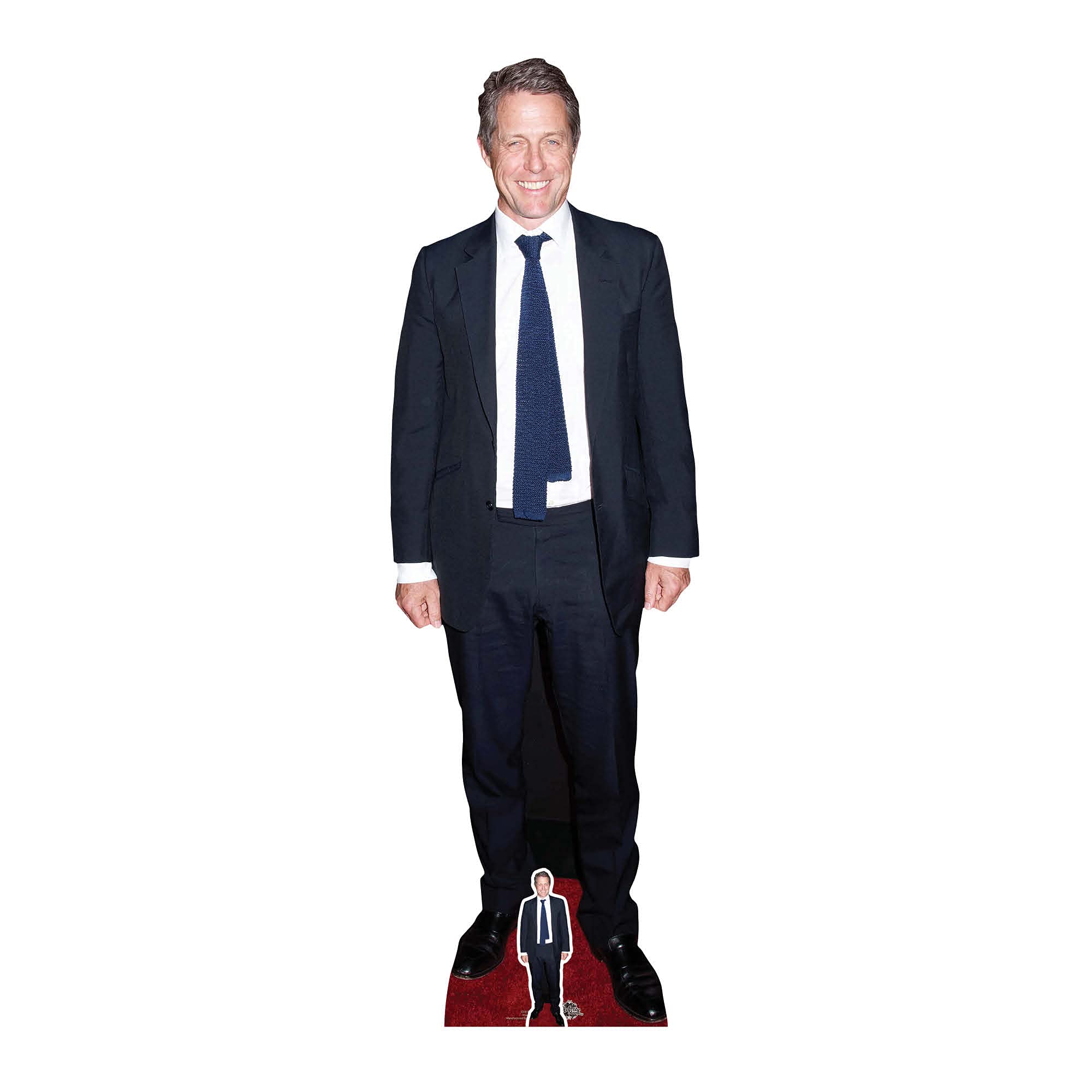 Star Cutouts Ltd CS919 Hugh Grant (Tie) Life Size Cardboard Cutout with Free Mini Cut Out Perfect for Birthdays, Gifts, Parties & Fans, Multicolour