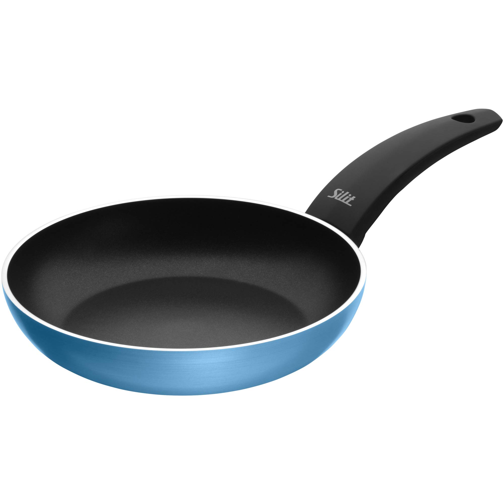 Silit Belluna Frying Pan 20 cm Aluminium Coated with Plastic Handle for Gentle Frying Blue