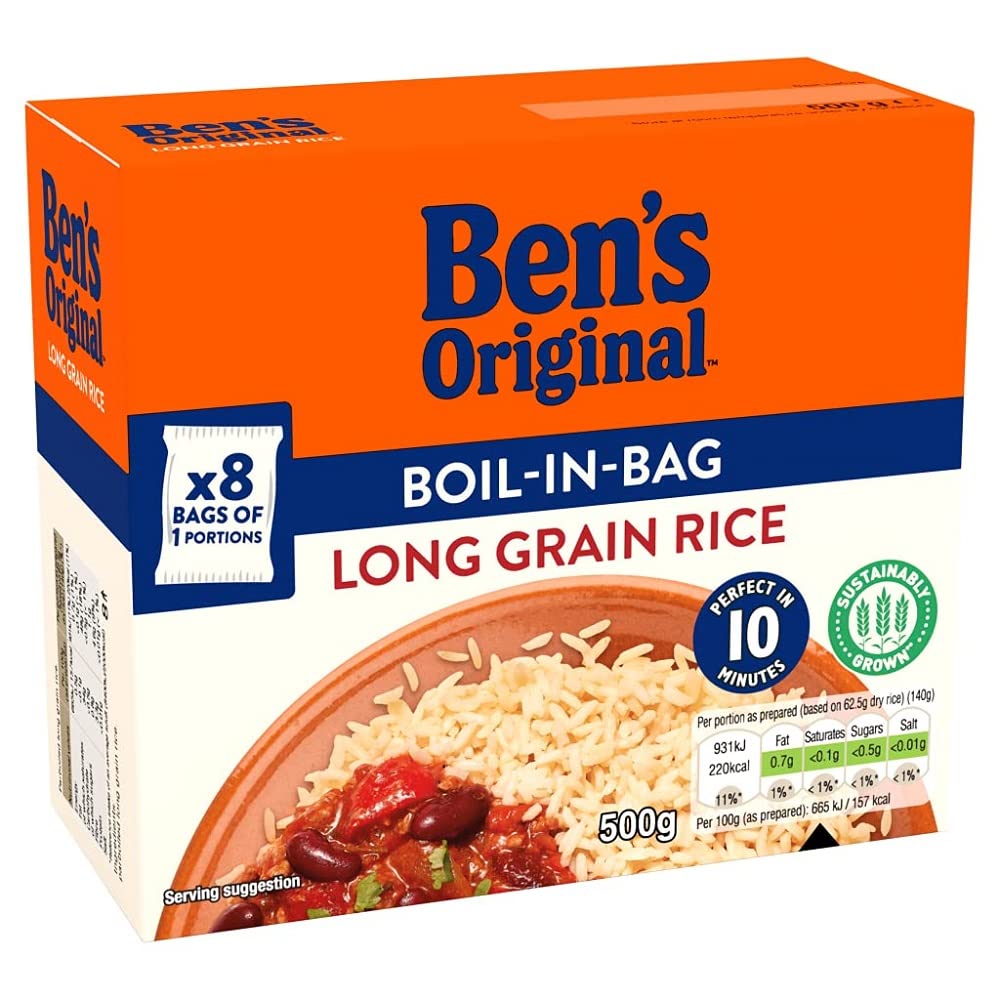 Ben's Original Boil-in-Bag Long Grain Rice, 500g