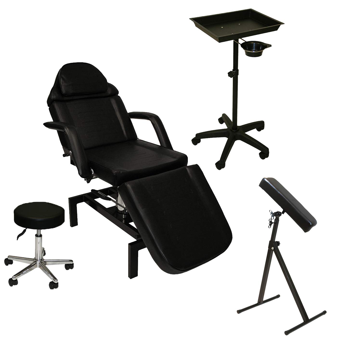 InkBedTattoo Package Hydraulic Table Chair Arm Leg Rest Bar Bed All Purpose Tray Studio Salon Spa Equipment