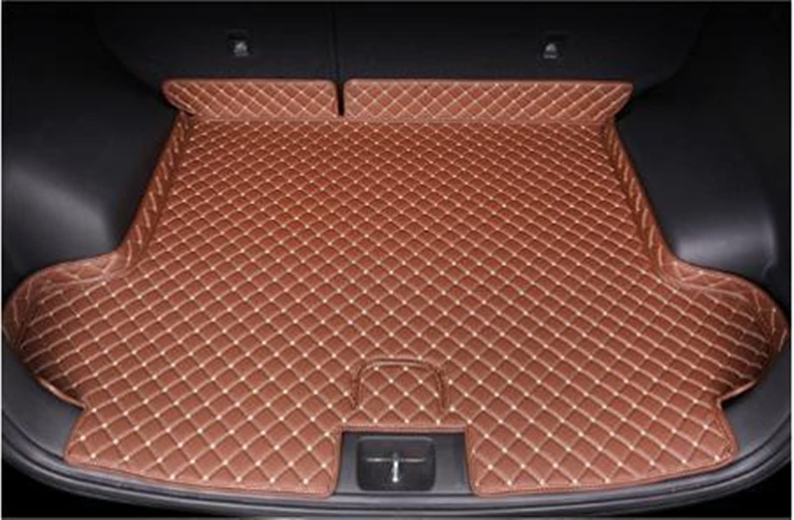 Car Boot Mats For Hyundai For Tucson 2016 2017 2018 2019 2020 Leather Car Trunk Mat Cargo Liner Accessories Interior Boot Car Boot Protector (Color : Brown 1)