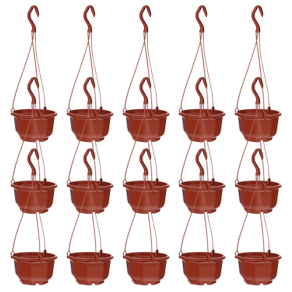 Toddmomy15 Sets Plastic Hanging Plant Pot Small Hanging Flower Pots Hanging Orchid Pots with Holes Hanging Nursery Pots for Garden Balcony Decor