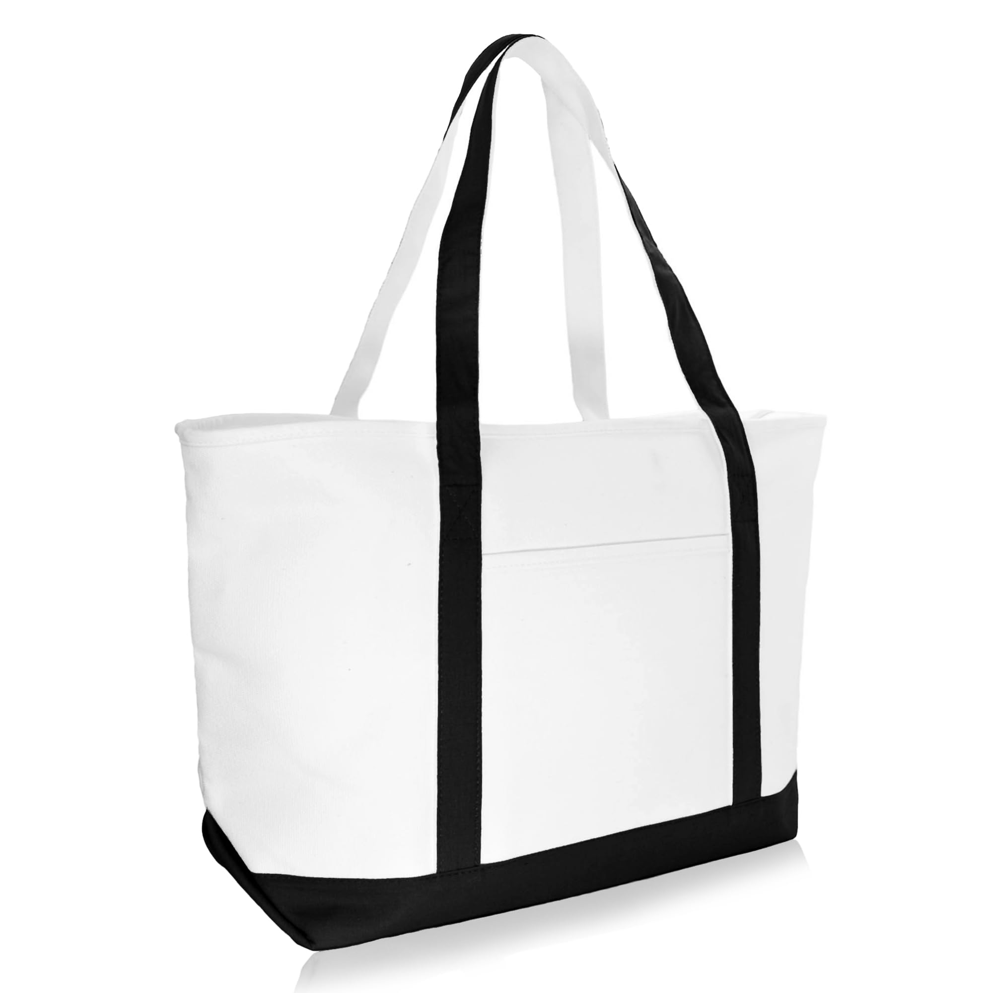 DALIX 23" Premium 24 oz. Cotton Canvas Shopping Tote Bag