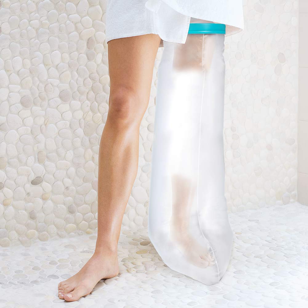 Waterproof Leg Cast Cover for Shower, Adult Full Leg Cast Protector and Shower Bandage for Broken Surgery Leg, Wound and Burns to Keep The Leg Foot Ankle Dry - Adult Full Leg Size (41 Inches)