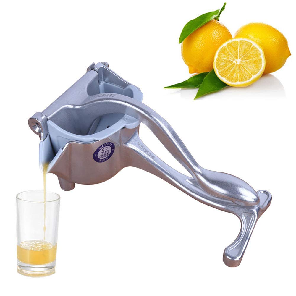 YAOJPManual Fruit Juicer Lemon Squeezer High-Strength Aluminum Pomegranate Juicer, V-Shaped Juice Outlet, Save Time & Energy Citrus Fruit Extractor