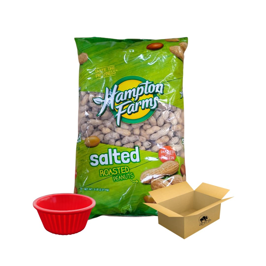 KING BUY BOX Cup 1 PCS Bundle with Salted In-Shell Peanuts 5 lbs. Compatible with Hampton Farms