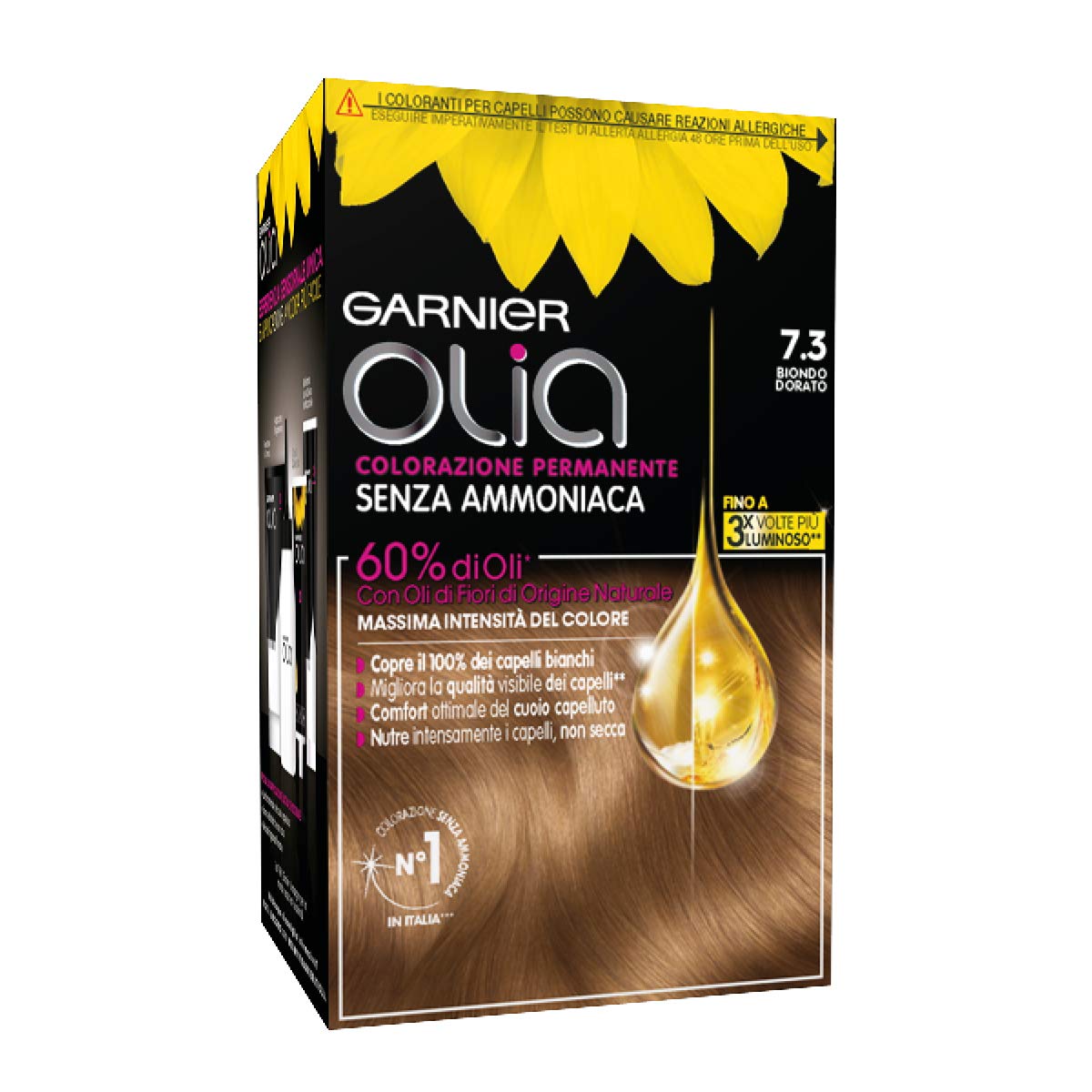 GarnierOlia permanent colouring and bleaching 7.3 Biondo Dorato