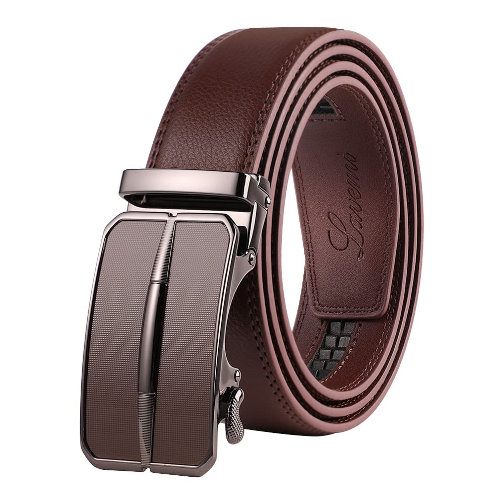 Lavemi Men's Real Leather Ratchet Dress Casual Belt, Cut to Exact Fit,Elegant Gift Box