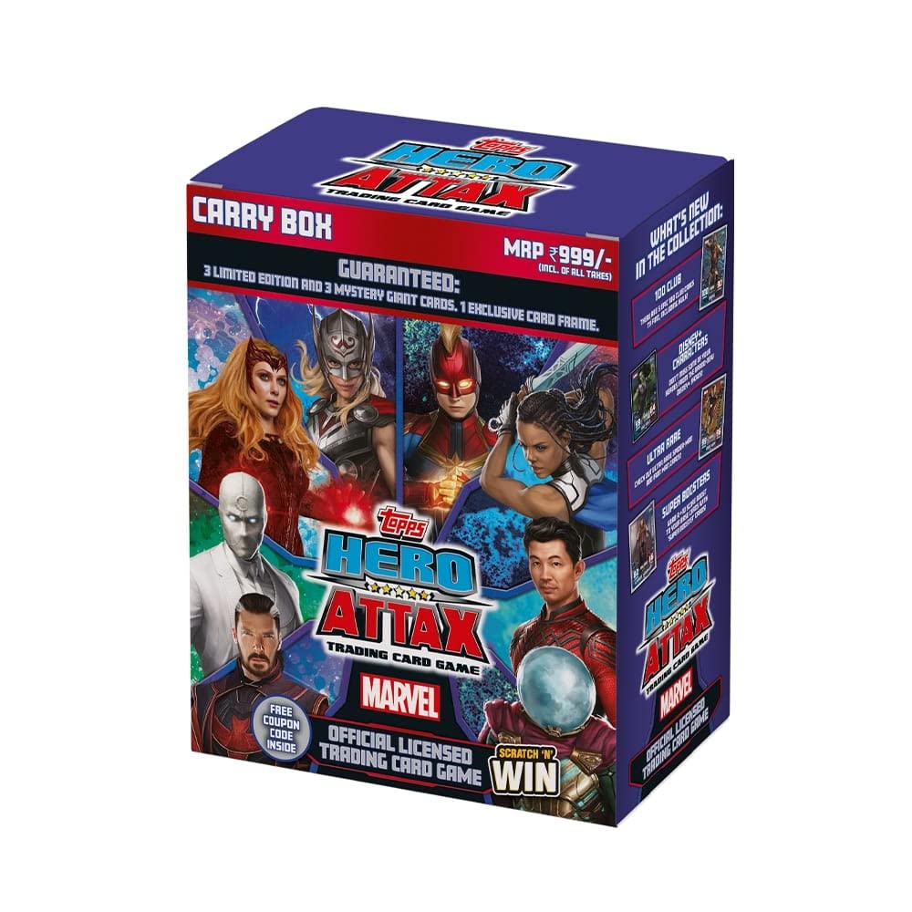 Topps Marvel Hero Attax 22-23 Collection - Trading and collectable top Rated Card Games - Carry Box