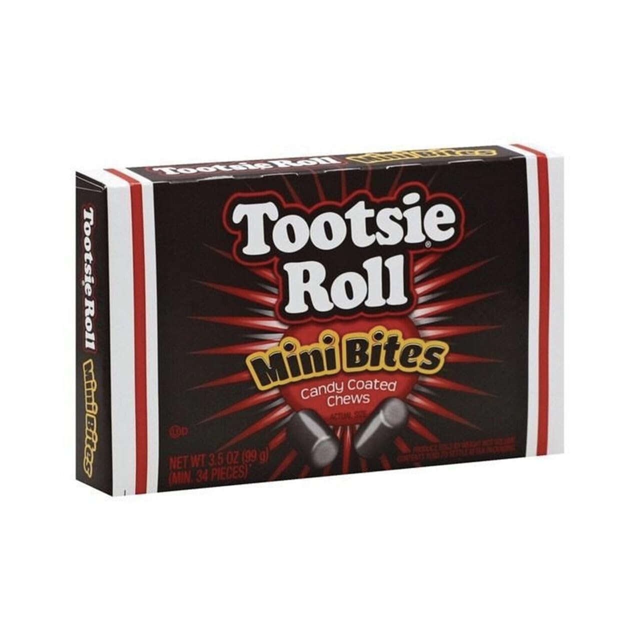 Tootsie RollMini Bites Candy Coated Chews Movie Theater Box, 3.5 oz (Pack of 3)