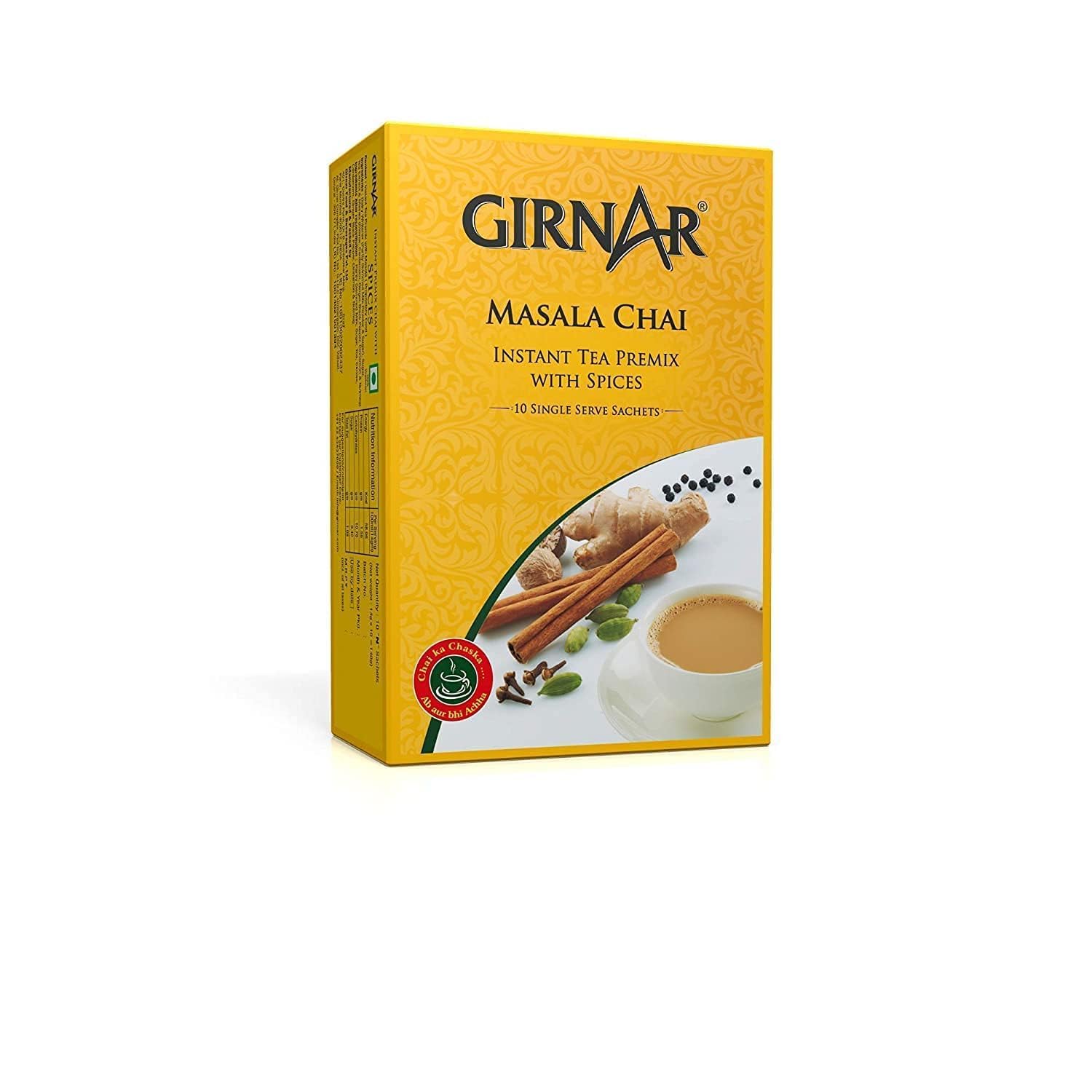 Girnar Instant Chai (Tea) Premix With Masala, 10 Sachet Pack